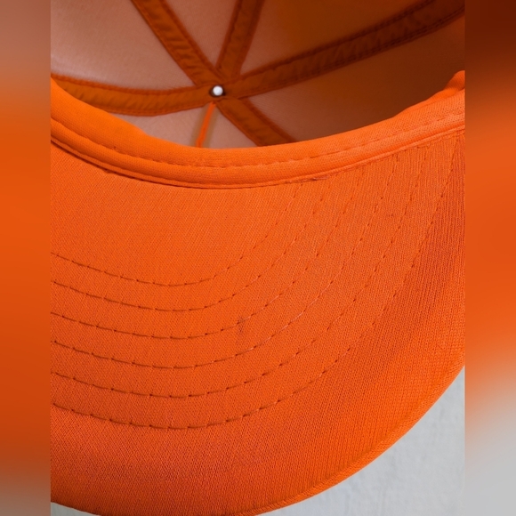 Vintage Supreme Made SnapBack Cap Rope Trucker Hunter Orange Hat - Picture 8 of 8